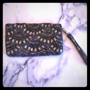 ALDO rhinestone clutch purse